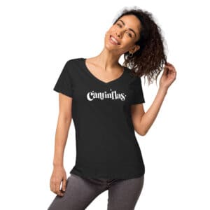 Cantinflas Logo Women's V-Neck T-Shirt Black