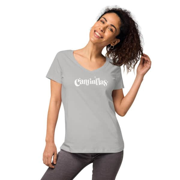 Cantinflas Logo Women's V-Neck T-Shirt Light Grey