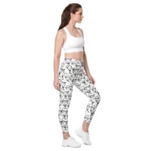 Cantinflas Abstract Profile Leggings with Pockets